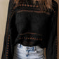 Openwork Cable Knit Long Sleeve Sweater