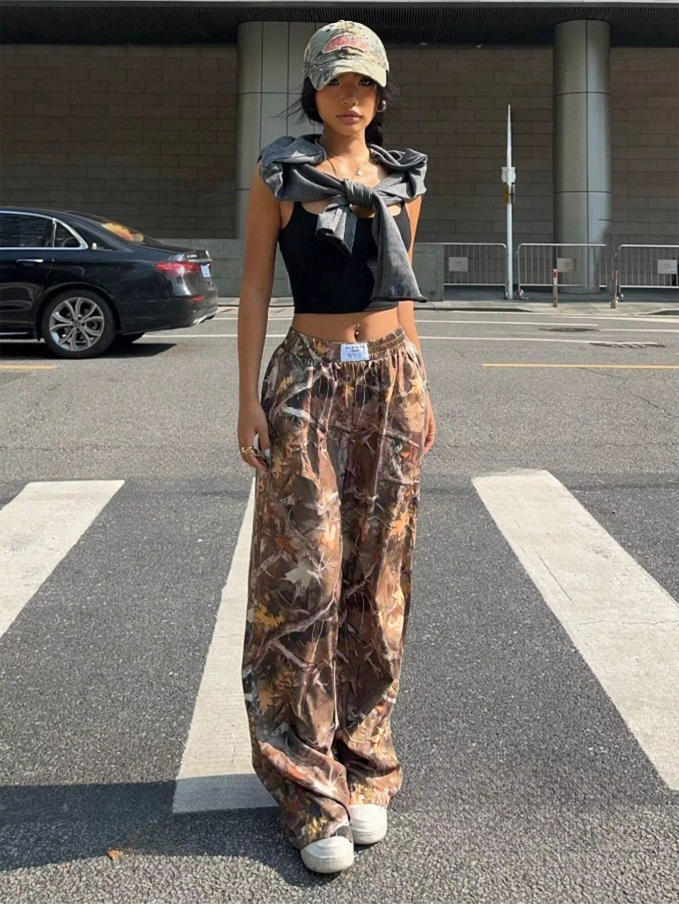 Slimming Casual Pants Hip Hop Retro Street Multi-pocket Camouflage Cargo Pants