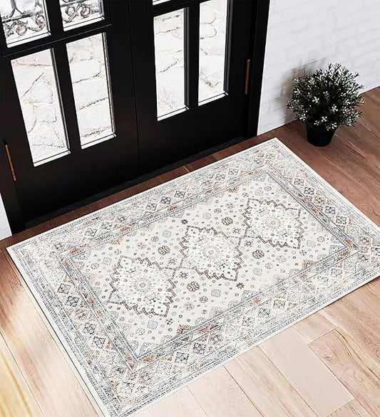 Vintage Distressed Rug Doormat Indoor Entrance