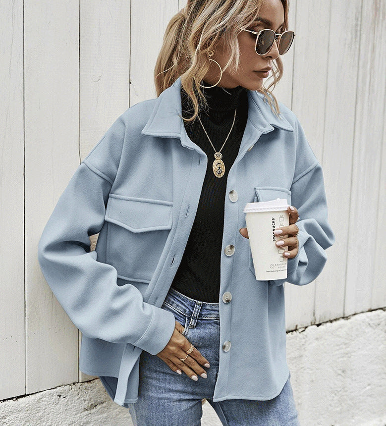 Winter Coat Women Lapel Single-breasted