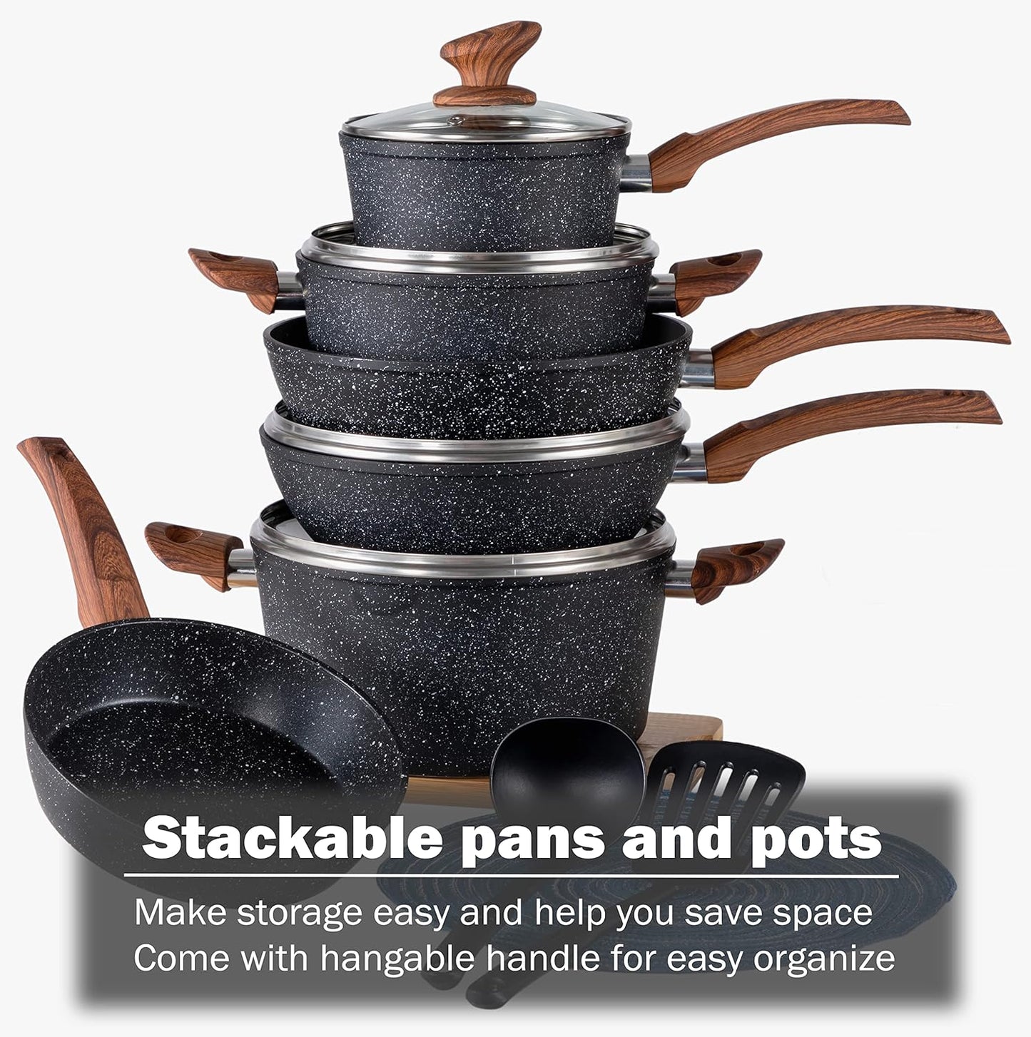 Kitchen Academy Pots and Pans Set Non Stick