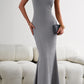 Devine Round Neck Sleeveless Maxi Fishtail Dress