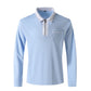 2024 Autumn Mens Long Sleeve Zipper Polo Shirts