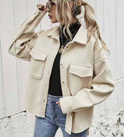 Winter Coat Women Lapel Single-breasted