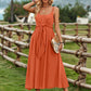 Solid Color Suspender Long Dress Spring And Summer