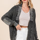 Mittoshop Contrast Patch Open Front Mineral Wash Cardigan