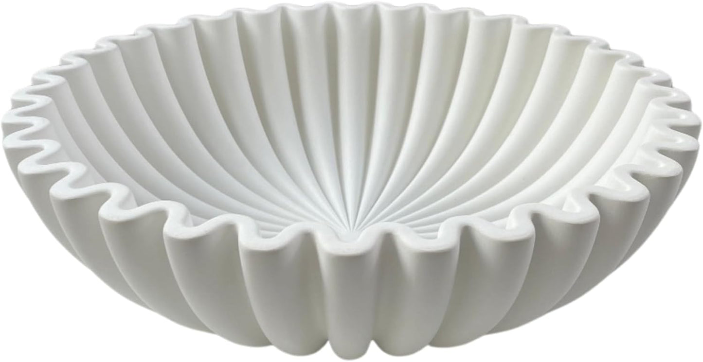Large Decorative Bowl - White Decorative Bowls for Home Decor