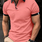 Men's Casual Button Solid Color Short Sleeves