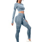 Sports Long Sleeve Fitness Yoga Pants Two-piece Set