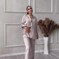 Women's New Stand Collar Long Sleeve Casual Top Two-piece Pants Pack