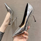 Patent Leather High Heels French Pointed Toe