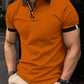 Men's Casual Button Solid Color Short Sleeves