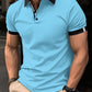 Men's Casual Button Solid Color Short Sleeves