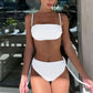 Solid Color New Bikini Two-piece Set Swimsuit Women's Suit