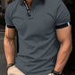 Men's Casual Button Solid Color Short Sleeves