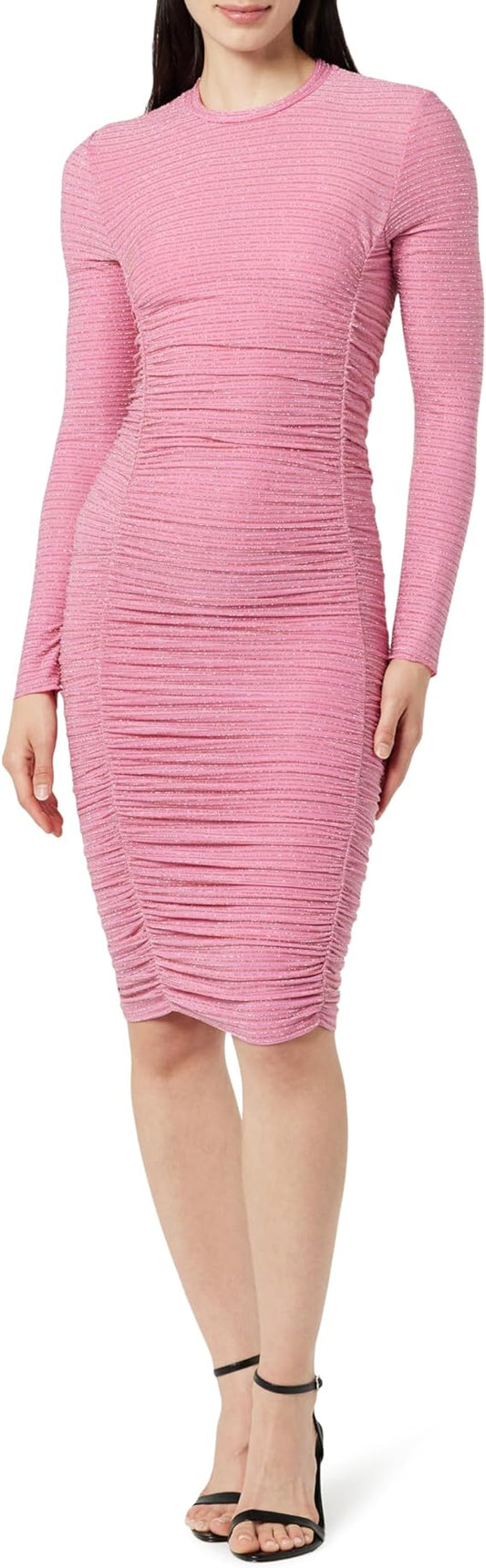 The Drop Women's Adriana Ruched Mesh Mini Dress