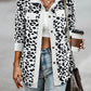 Leopard Print Shirt Coat Fashion Button Long Sleeve Jacket Women