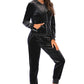 Zip-Up Hooded Jacket and Pants Set