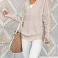 Half Zip Long Sleeve Knit Top