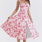 New Women's Floral Print Dress With Straps