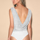 Sequin Surplice Sleeveless Bodysuit