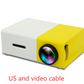 Portable Projector 3D Hd Led Home Theater Cinema HDMI-compatible Usb Audio Projector Yg300 Mini Projector