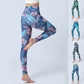 Fashion Leaves Printed Yoga Pants