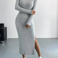 Knitted Long Dress Women's Clothing