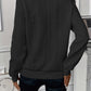 Texture Half Zip Long Sleeve Sweatshirt