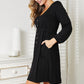 Double Take Scoop Neck Empire Waist Long Sleeve Magic Dress