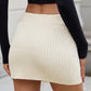 Ribbed Mini Sweater Skirt