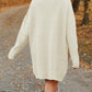 V-Neck Dropped Shoulder Sweater Dress