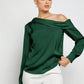 Ruched One Shoulder Long Sleeve Top