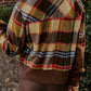 Pocketed Plaid Long Sleeve Jacket