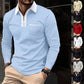 2024 Autumn Mens Long Sleeve Zipper Polo Shirts