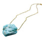 Natural Crystal Stone Pendant Necklace Irregular