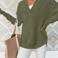 Half Zip Long Sleeve Knit Top