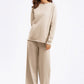 Basic Bae Rolled Round Neck Top and Pants Sweater Set