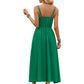 Solid Color Suspender Long Dress Spring And Summer