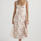 New Women's Floral Print Dress With Straps