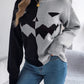 Halloween Contrast-color Pullover Sweater