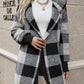 Plaid Long Sleeve Hooded Coat