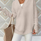 Half Zip Long Sleeve Knit Top