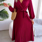 Fashion Elegant Cross Pleated Maxi Dress