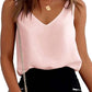 Women Tank Top Summer Casual V Neck Camisole Blouses Loose Sleeveless Cami Basic Tank Shirt