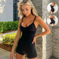 Spaghetti Strap Shorts Jumpsuit Sports Yoga Workout Tight Romper