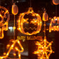 Halloween Window Hanging LED Lights Spider Pumpkin Hanging Ghost