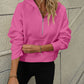 Mandy Half Zip Long Sleeve Sweatshirt