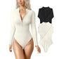 Fashion Long Sleeve Jumpsuit Seamless Slimming Shapewear For Women Romper