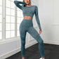 Sports Long Sleeve Fitness Yoga Pants Two-piece Set